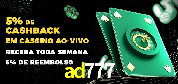 Promoções do cassino ao Vivo ad777